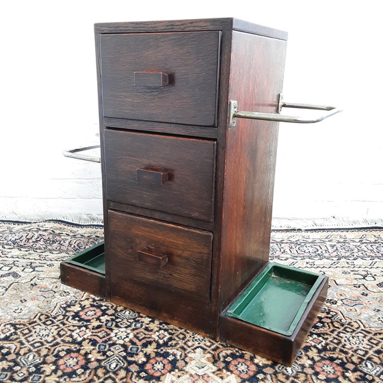 Image 1 of Antique Art Deco hall cabinet