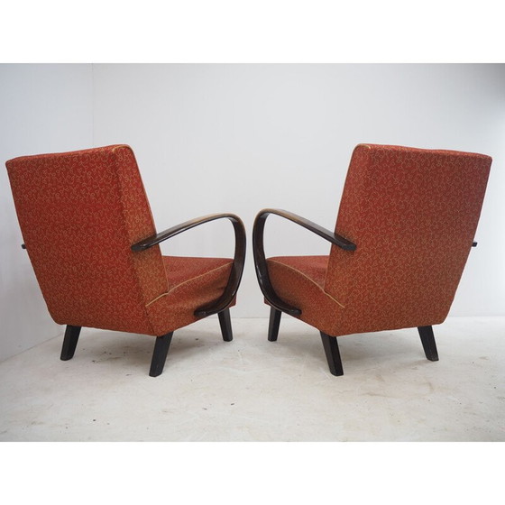 Image 1 of Pair of Art Deco vintage armchairs by Jindrich Halabala, Czechoslovakia 1940s