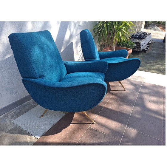 Image 1 of Pair of mid century lady armchairs by Marco Zanuso for Arflex, 1950s