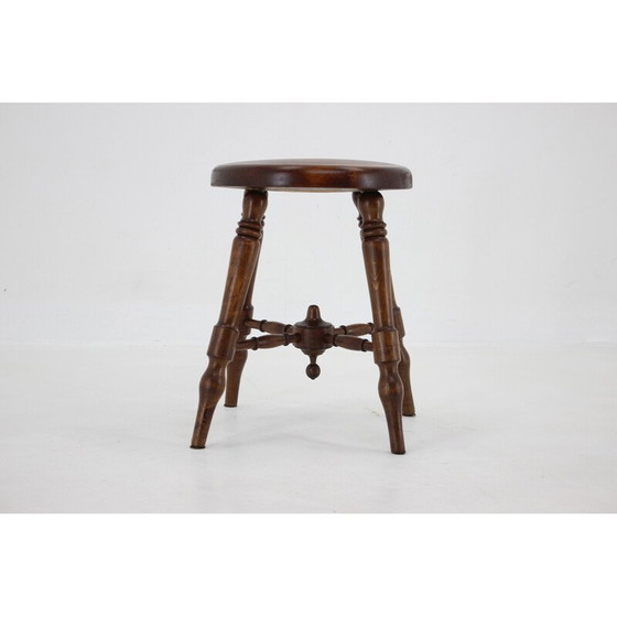 Image 1 of Sgabello vintage in legno, Cecoslovacchia, anni '40