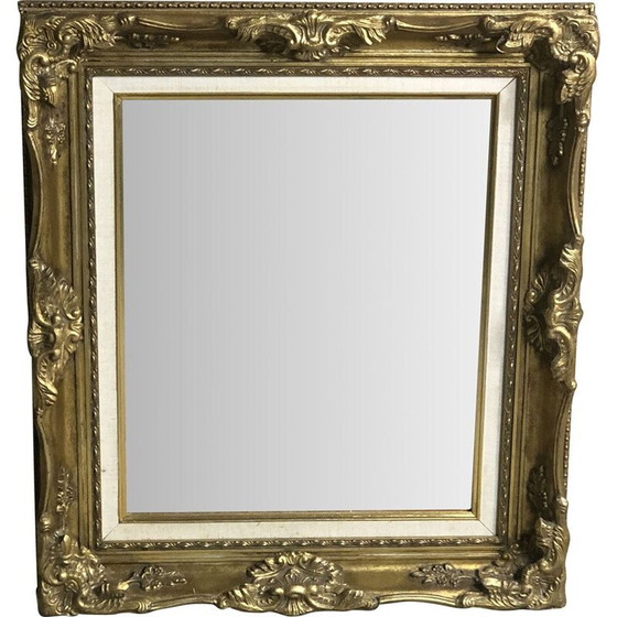 Image 1 of Vintage gilded wood mirror rectangular