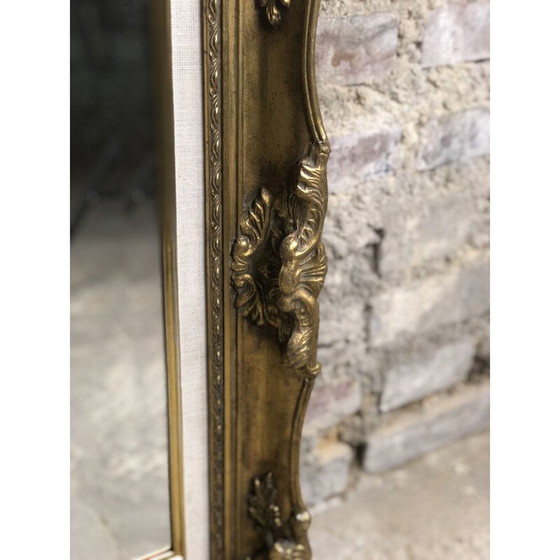 Image 1 of Vintage gilded wood mirror rectangular