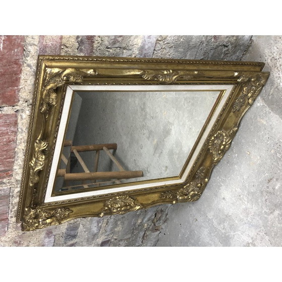 Image 1 of Vintage gilded wood mirror rectangular
