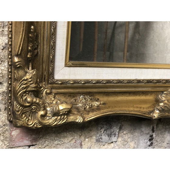 Image 1 of Vintage gilded wood mirror rectangular