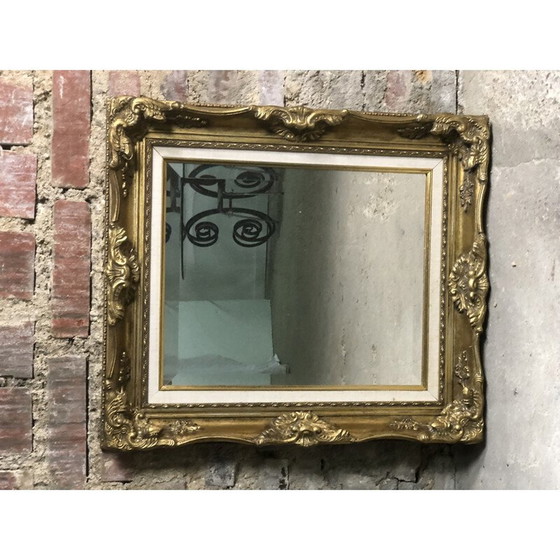Image 1 of Vintage gilded wood mirror rectangular