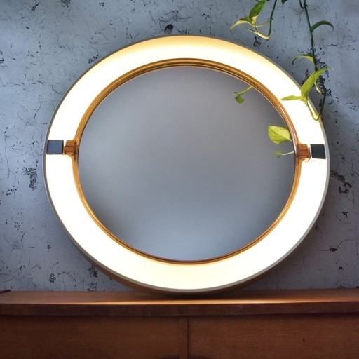 Allibert Space-Age Illuminated Mirror 1970s