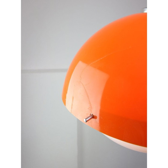 Image 1 of Vintage Space Age pendant lamp in orange plexiglass, Italy 1970