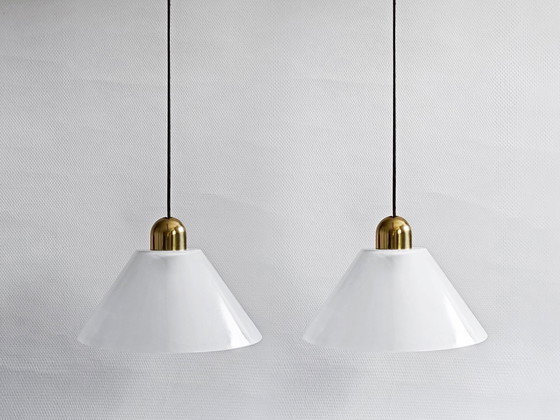 Image 1 of Pendant Lamps Set Of 2 Glashütte Limburg