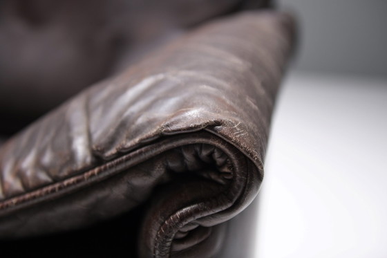 Image 1 of Sedie vintage DS-14 in pelle marrone scuro di Team De Sede per De Sede