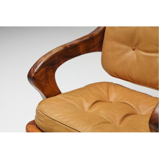Image 1 of Sedia a dondolo vintage American Studio Furniture, anni '70