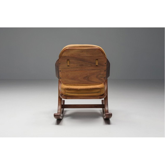 Image 1 of Sedia a dondolo vintage American Studio Furniture, anni '70