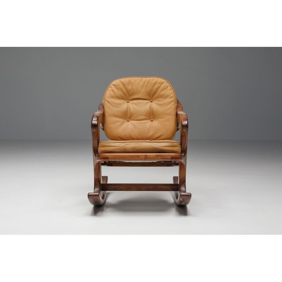 Image 1 of Sedia a dondolo vintage American Studio Furniture, anni '70