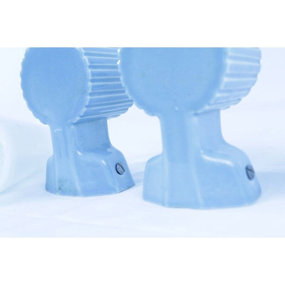 Image 1 of Pair of vintage opal glass bathroom sconces by Sigvard Bernadotte for Ifo, 1960