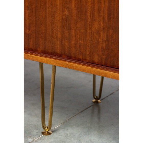 Image 1 of Credenza vintage con gambe a forcina in ottone di Alfred Hendrickx per Belform, 1950