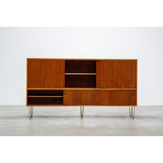 Image 1 of Credenza vintage con gambe a forcina in ottone di Alfred Hendrickx per Belform, 1950