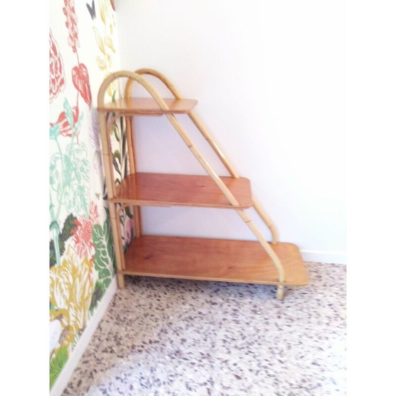 Image 1 of Vintage rattan shelf, 1970
