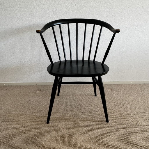 Mcm Black Ercol 449A Arrow Chair