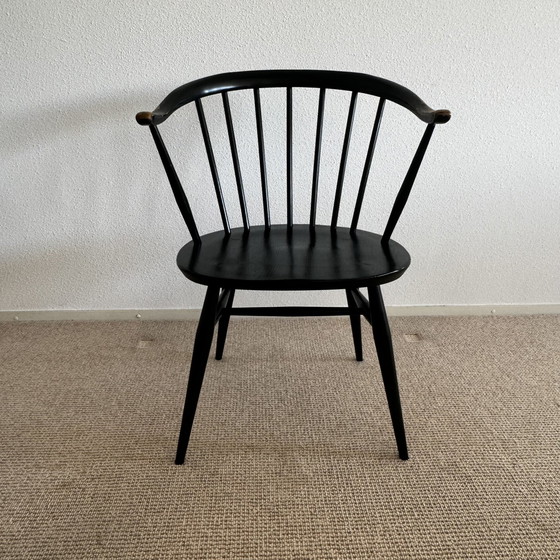 Image 1 of Mcm Black Ercol 449A Arrow Chair