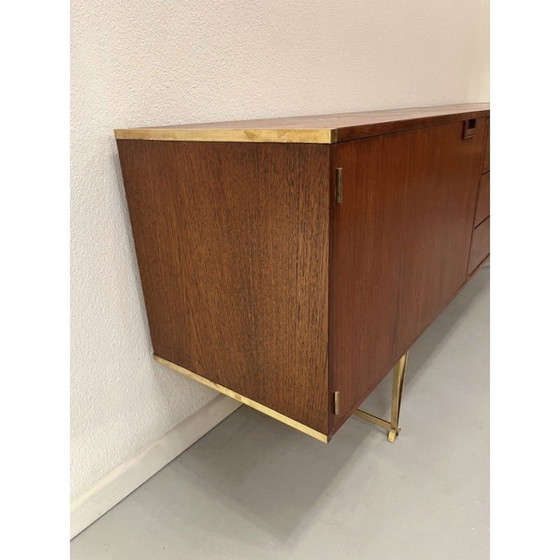 Image 1 of Vintage brass and teak sideboard by William Watting for Fristho, Netherlands 1950s