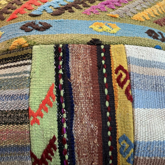 Image 1 of Housse de coussin vintage en patchwork Kilim turc