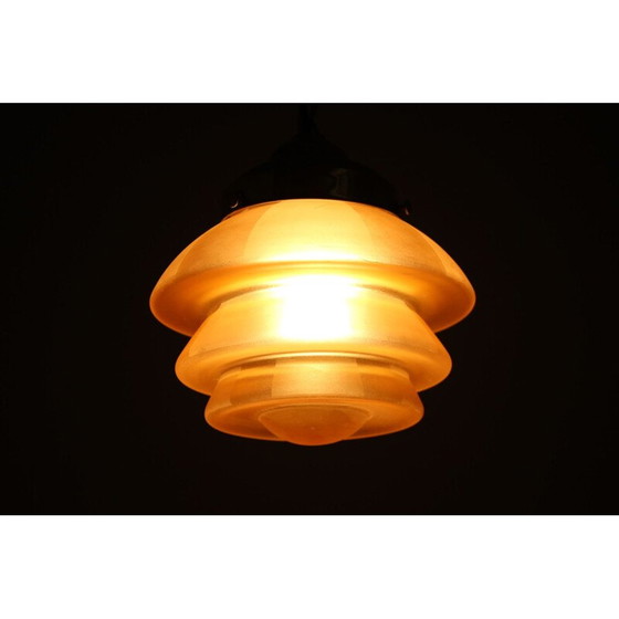 Image 1 of Vintage brass art deco suspension, Czech 1930