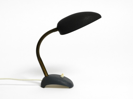 Image 1 of Beautiful Small 1950S Table Lamp With Metal Gooseneck From Gebrüder Cosack Germany