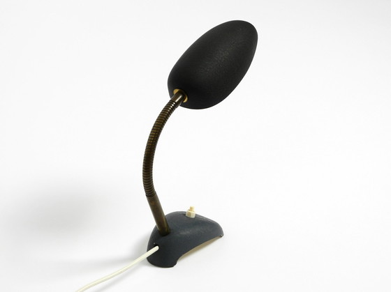 Image 1 of Beautiful Small 1950S Table Lamp With Metal Gooseneck From Gebrüder Cosack Germany