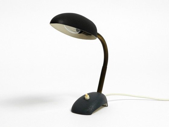 Image 1 of Beautiful Small 1950S Table Lamp With Metal Gooseneck From Gebrüder Cosack Germany