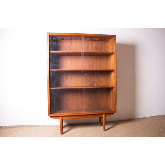 Image 1 of Vintage teak display bookcase by Borge Mogensen for Soborg, Denmark 1960