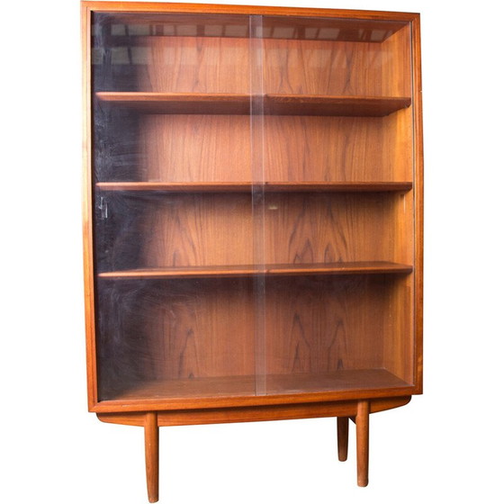 Image 1 of Vintage teak display bookcase by Borge Mogensen for Soborg, Denmark 1960