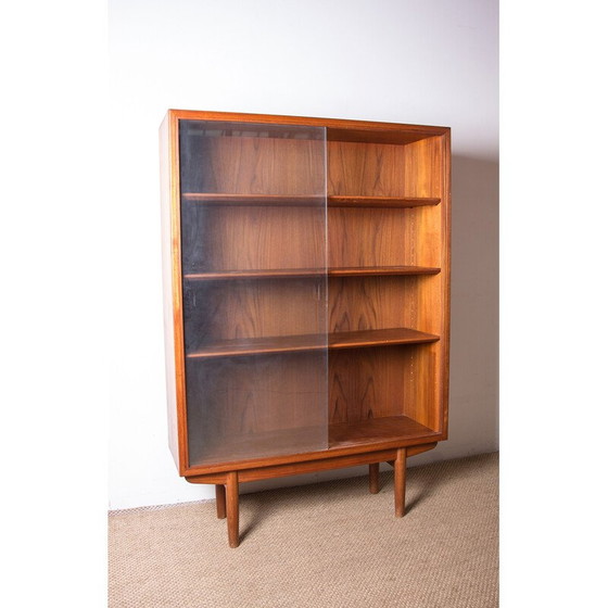 Image 1 of Vintage teak display bookcase by Borge Mogensen for Soborg, Denmark 1960