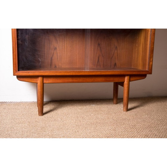 Image 1 of Vintage teak display bookcase by Borge Mogensen for Soborg, Denmark 1960