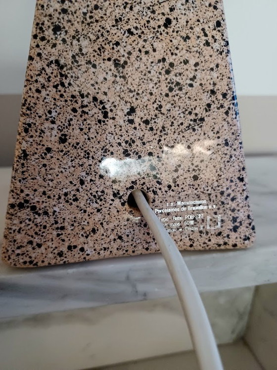 Image 1 of Table Lamp, Terrazzo-Effect, 1991, Manufactures Porcelaines De Bruxelles.