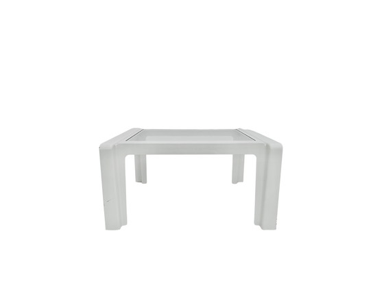 Image 1 of Table basse italienne avec plateau en verre, Italie, années 1970 Minimalisme