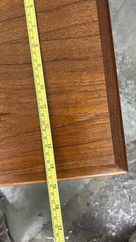 Image 1 of Tavolino da notte / comodino vintage Fabian Teak in stile moderno di metà secolo, anni '70