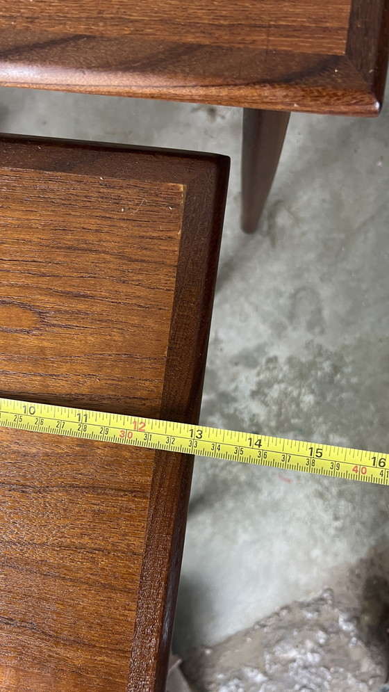 Image 1 of Tavolino da notte / comodino vintage Fabian Teak in stile moderno di metà secolo, anni '70