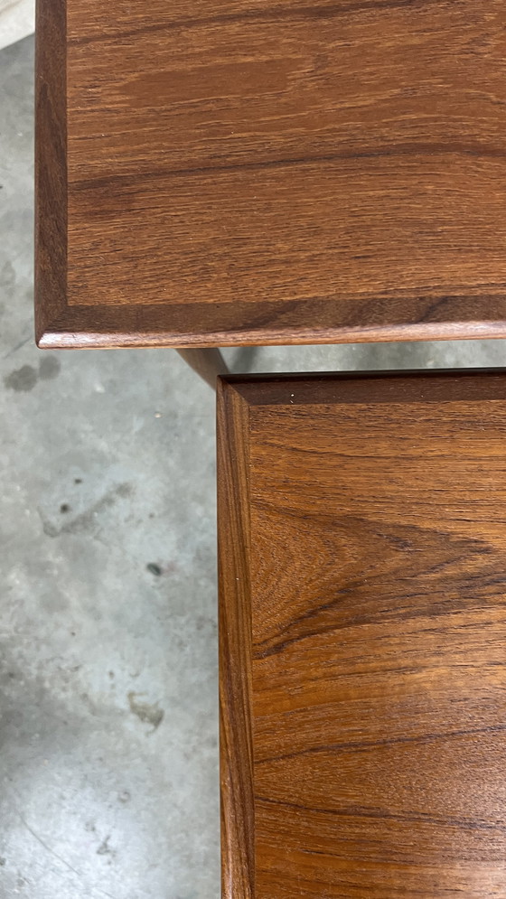 Image 1 of Tavolino da notte / comodino vintage Fabian Teak in stile moderno di metà secolo, anni '70