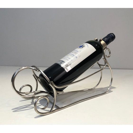 Image 1 of Portabottiglie da slitta vintage placcato argento, 1930