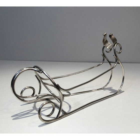 Image 1 of Portabottiglie da slitta vintage placcato argento, 1930