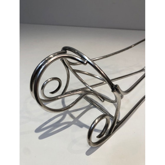 Image 1 of Portabottiglie da slitta vintage placcato argento, 1930