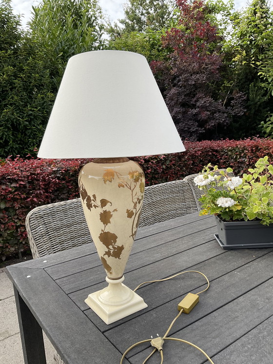 Image 1 of Le Dauphin France crackle table lamp