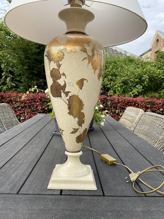 Image 1 of Le Dauphin France crackle table lamp