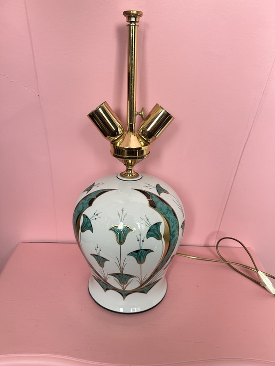 Image 1 of Lampe de designer italien en porcelaine