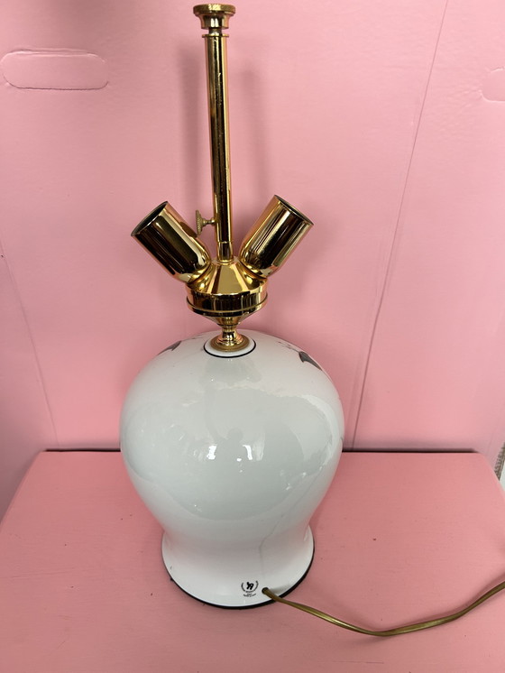 Image 1 of Italian design lamp porcelain