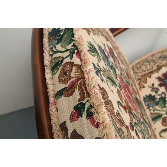 Image 1 of Vintage british armchair with floral fabric by Luigi Ercolani for Ercol, 1950s