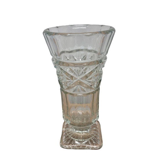 Image 1 of Vintage Pressed Glass Vase