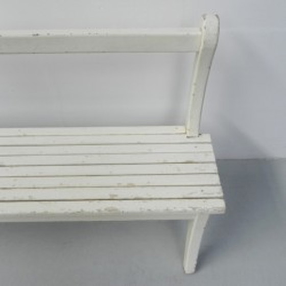 Image 1 of Banc de café en bois 179 cm de long