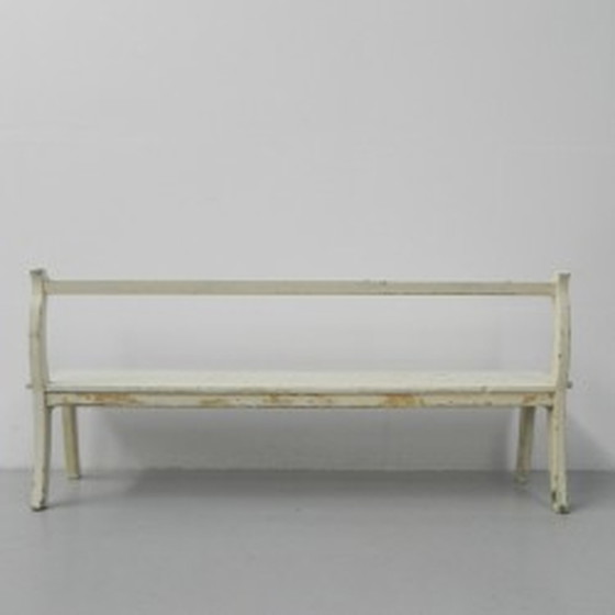 Image 1 of Banc de café en bois 179 cm de long