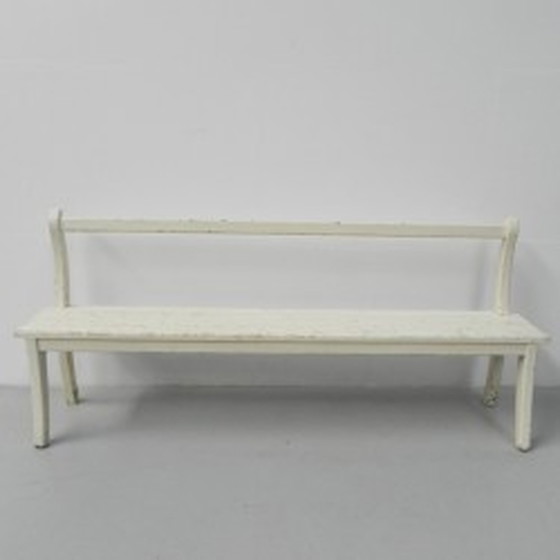 Image 1 of Banc de café en bois 179 cm de long