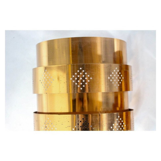 Image 1 of Pair of vintage brass wall lamp by Werner Schou for Coronell Elektro, Denmark, 1970